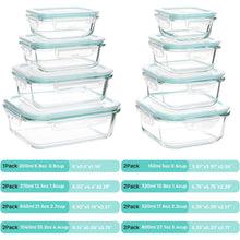 15er-Pack Meal Prep Glasboxen Set - Frischhaltedosen mit