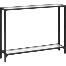 Hoobro Konsolentisch 100cm mit Hartglasplatte Schwarz