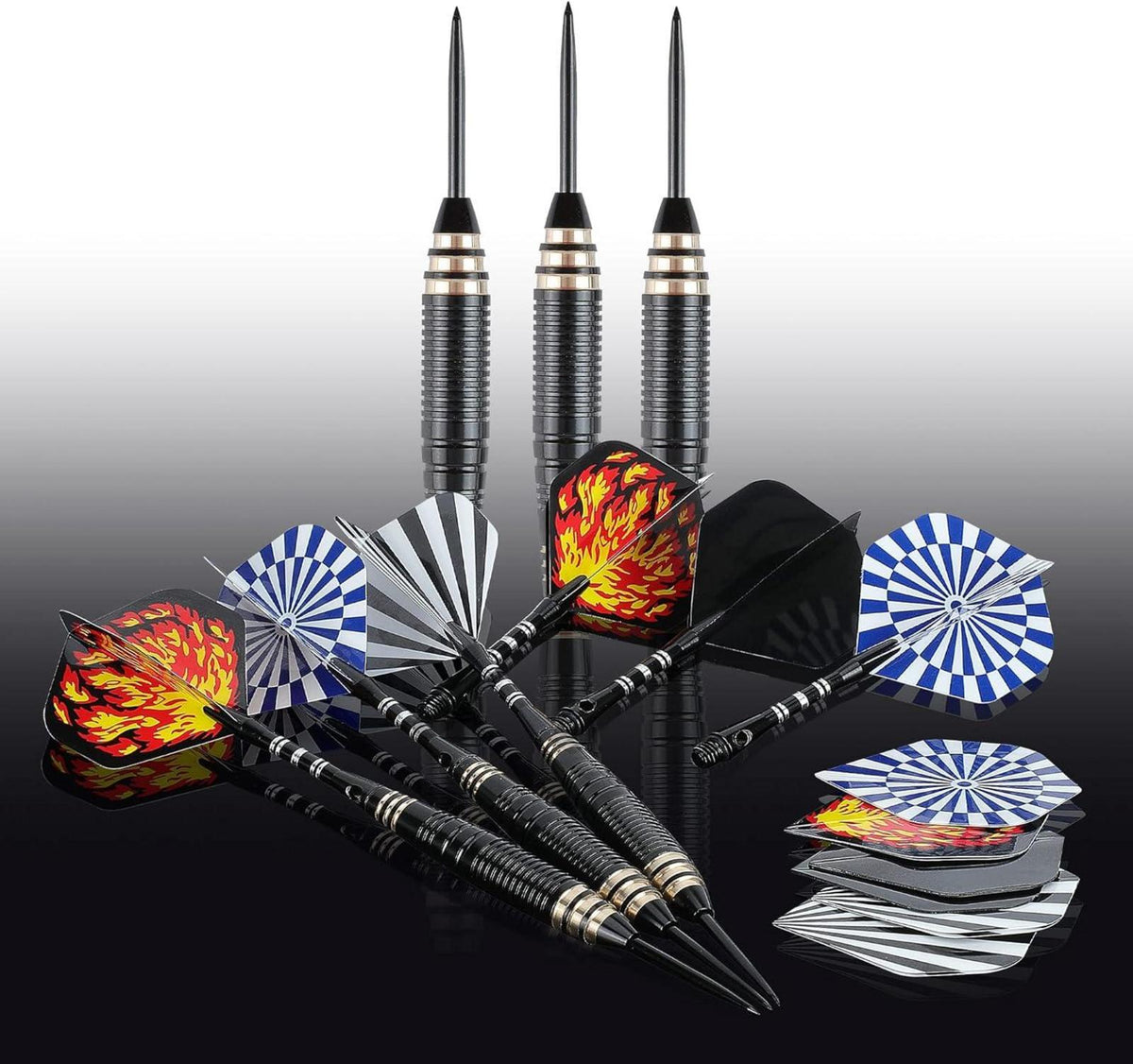 Dartpfeile 24g Profi Steeldarts Aluminium Schaft Flights Zubehör Set