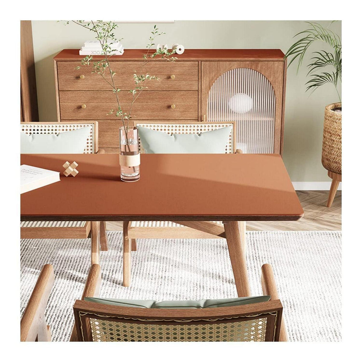 PU Tischdecke Braun 80x200cm | Wasserdicht & Kratzfest