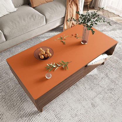 PU Tischdecke Braun 80x200cm | Wasserdicht & Kratzfest
