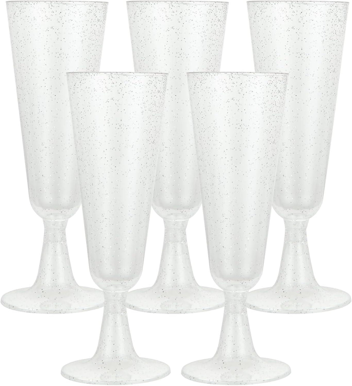 100er Set Plastik Sektgläser 160ml Transparent für Hochzeiten und Partys