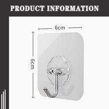 50x Selbstklebende Haken Transparent – Wandhaken für Küche & Bad