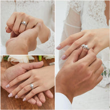 Moissanite Verlobungsring 1 Karat Silber 925 Frauen Hochzeit
