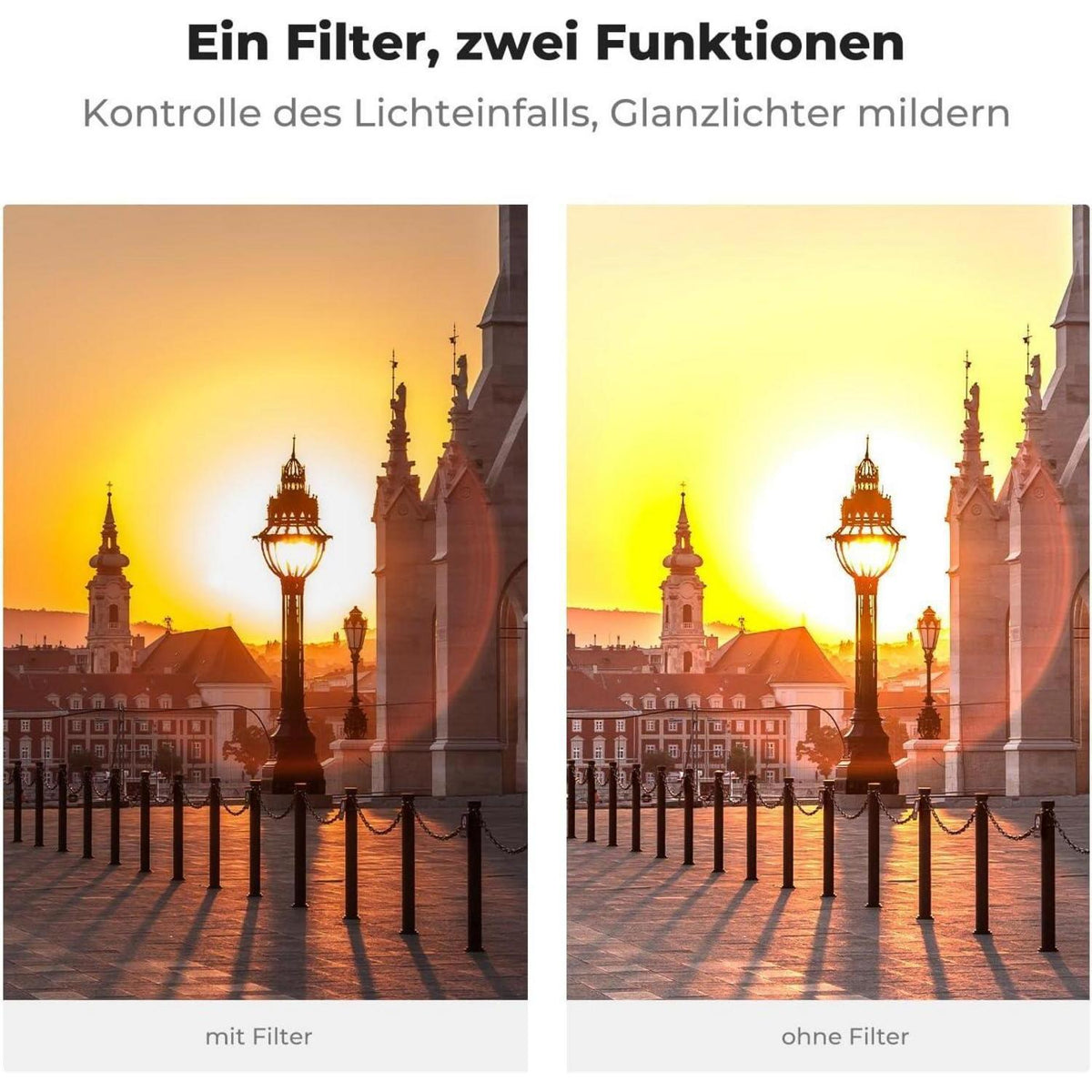 2-in-1 Black Mist & Variabler ND Filter 72mm