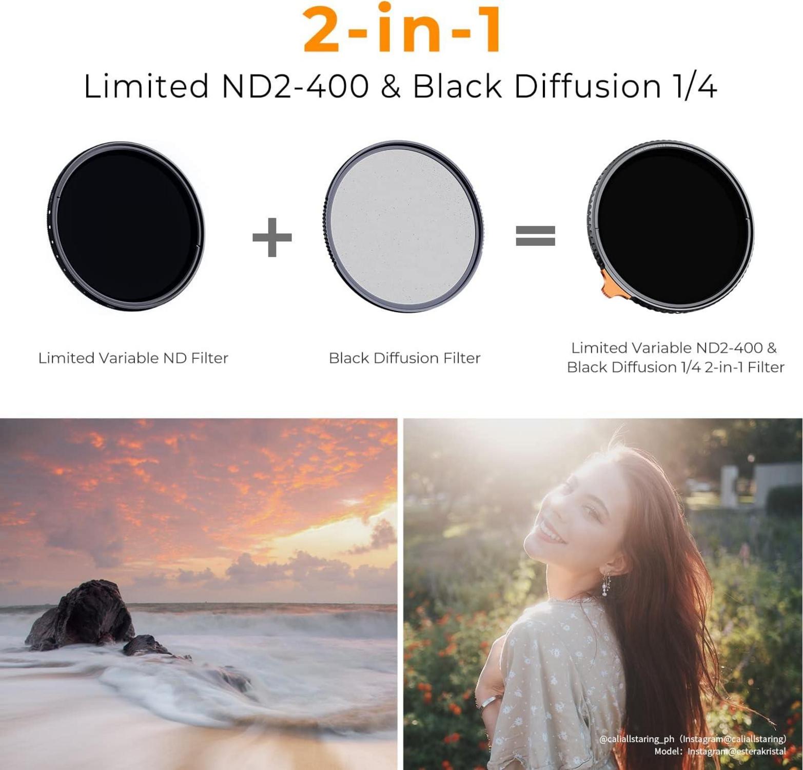 77mm Black-Mist Filter ND2-ND400 2in1 multifunktionaler
