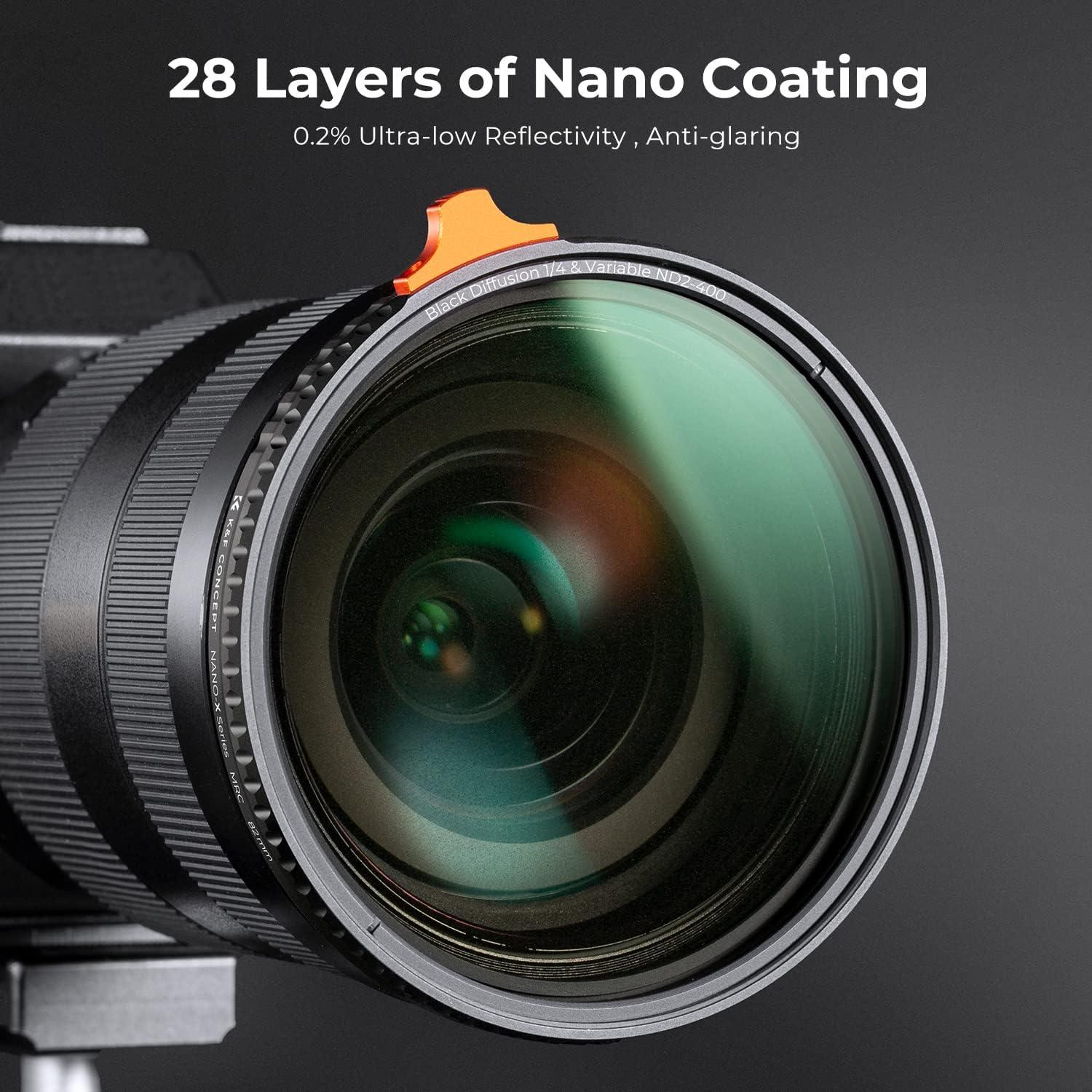 K&F Concept 55mm Black-Mist ND2-ND400 2in1 Filter Multifunktionaler ND Filter