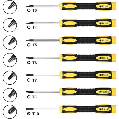 Torx Schraubendreher Set 7tlg. mit Hebelwerkzeug für Konsolen & Computer