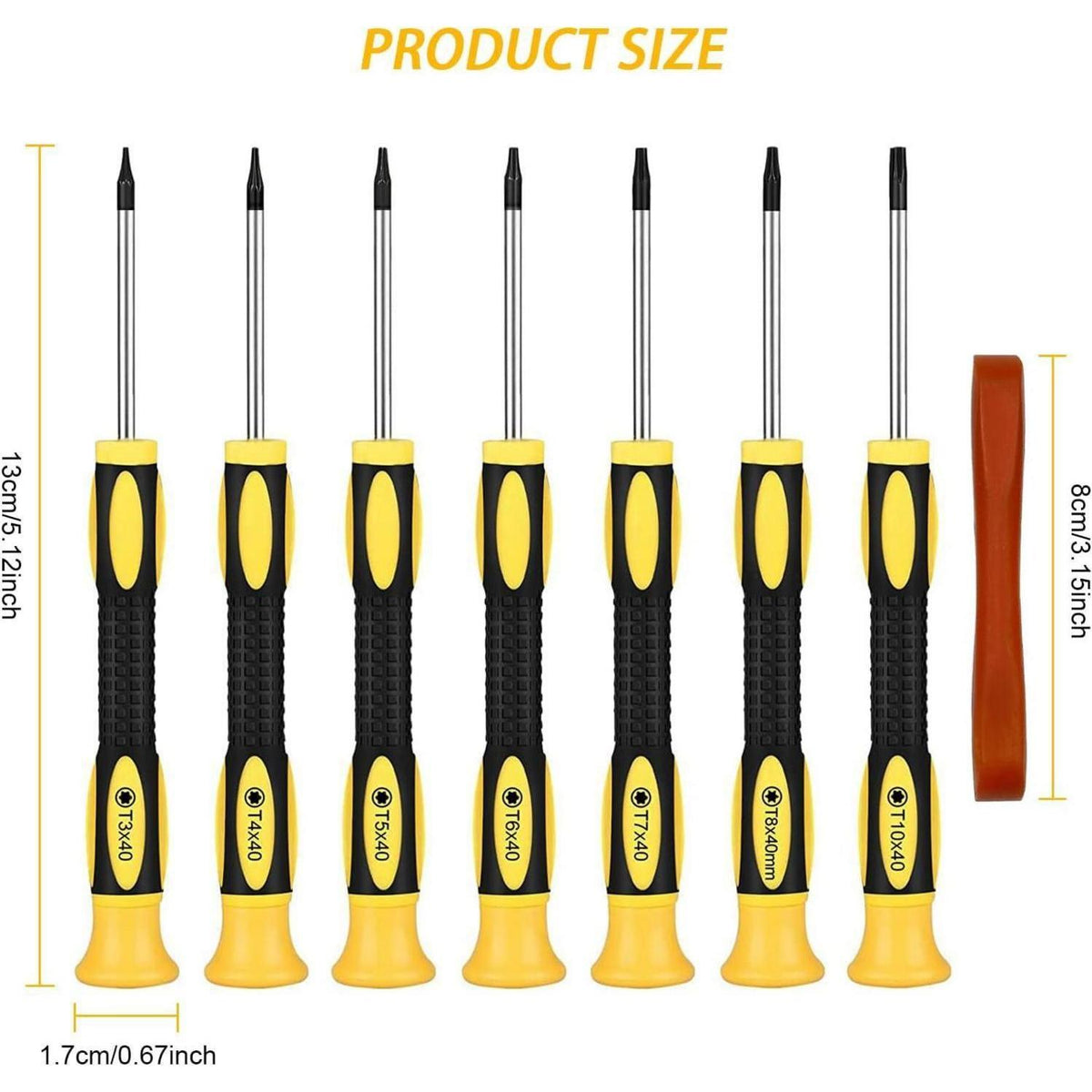 Torx Schraubendreher Set 7tlg. mit Hebelwerkzeug für Konsolen & Computer
