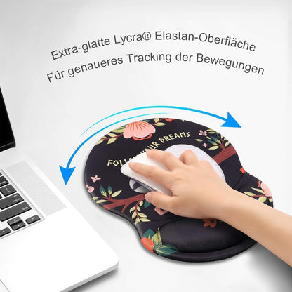 Ergonomisches Mauspad mit Gelkissen, Drachenmotiv Blau