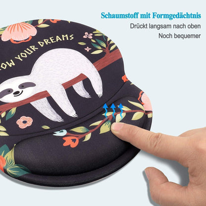 Ergonomisches Mauspad mit Gelkissen, Drachenmotiv Blau