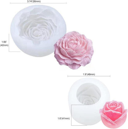 NICAVKIT Silikonformen Kerzen DIY Blume Gießen Formen Rose