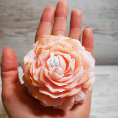 3D Blume Silikon Kerzen Gießformen Set Rose Pfingstrose DIY Kit