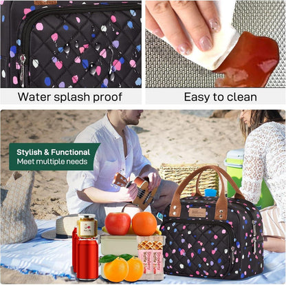 Isolierte Lunchtasche für Frauen Männer Arbeit Kühltasche Lunchbox (Bunte