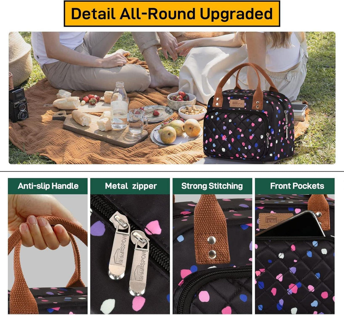 Isolierte Lunchtasche für Frauen Männer Arbeit Kühltasche Lunchbox