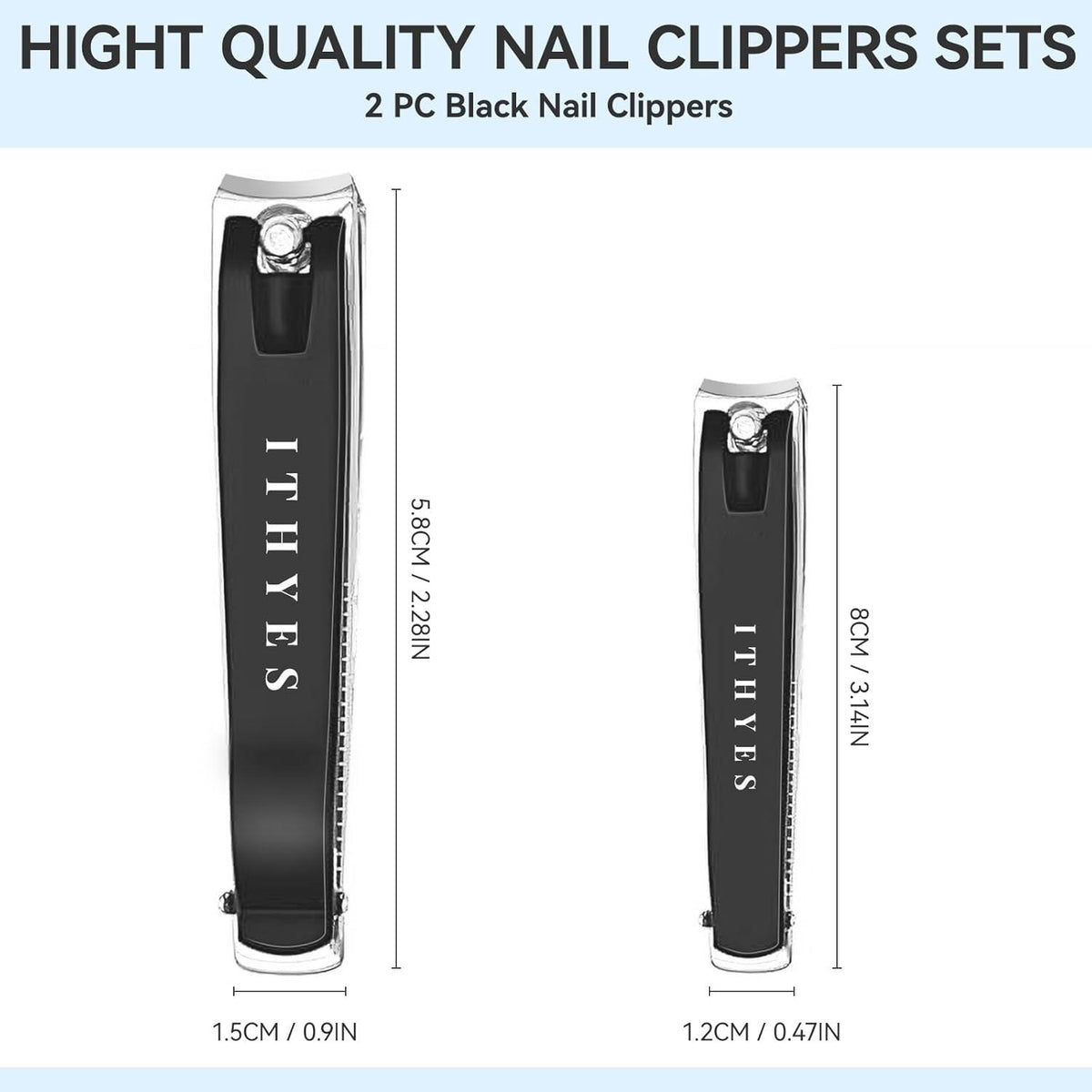 Nagelknipser Set 2 Stücke Edelstahl Fingernagel Fußnagelknipser
