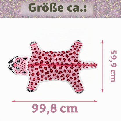 Rutschfeste Badematte Leoparden-Design Rosa - Weich & Kuschelig