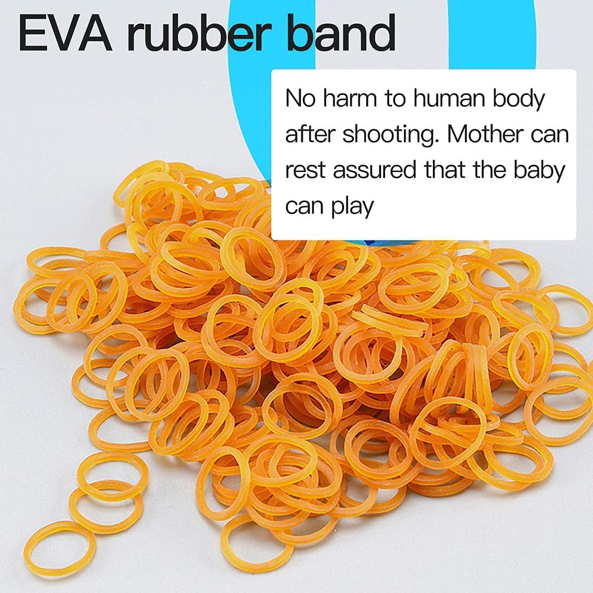 Mini Gummibandpistole Metall klappbar 6 Schuss Schlüsselanhänger 60 Gummiband