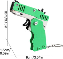 Mini-Gummibandpistole aus Metall klappbar 6-Schuss