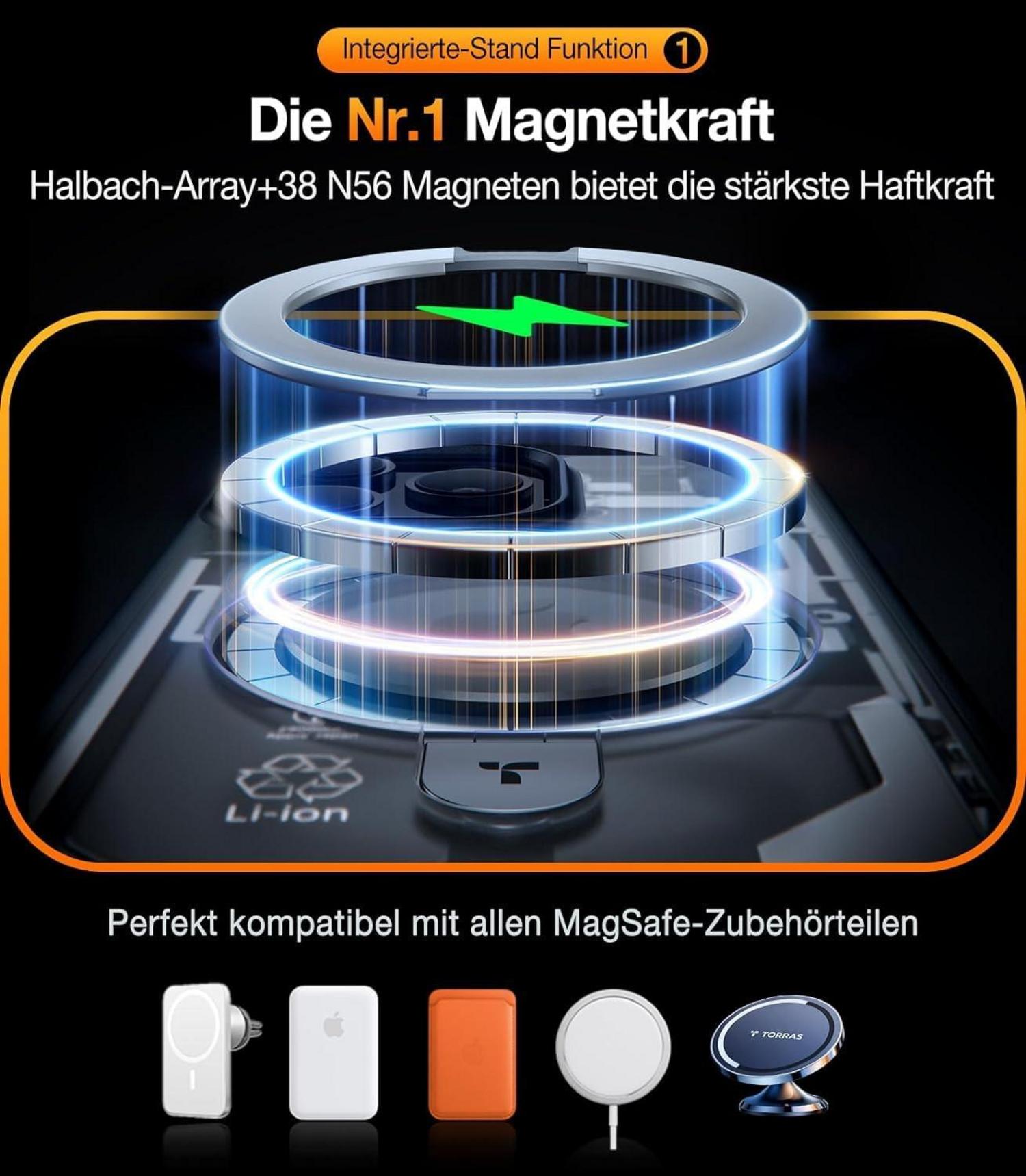 TORRAS Ostand iPhone 13 Pro Hülle MagSafe Militärischer Schutz