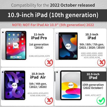iPad 10.9 Hülle Ultra Dünn Schutzhülle Navy Blau