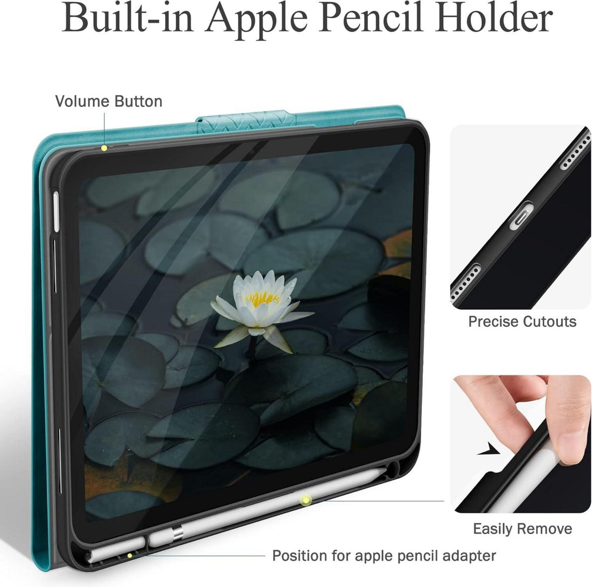 iPad 10.9 Zoll Hülle mit Stifthalter und Schlaf/Aufwach Funktion Grün