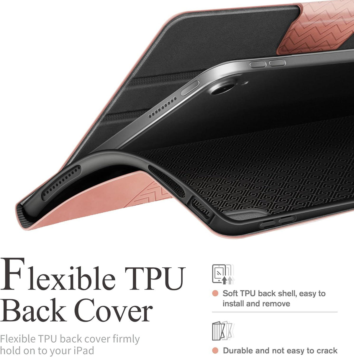 AUAUA iPad 10. Gen 2022 Hülle 10,9 Zoll PU Leder Cover mit Stifthalter
