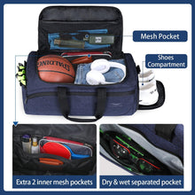 FIORETTO 35L Sporttasche Reisetasche Schuhfach Nassfach Navy