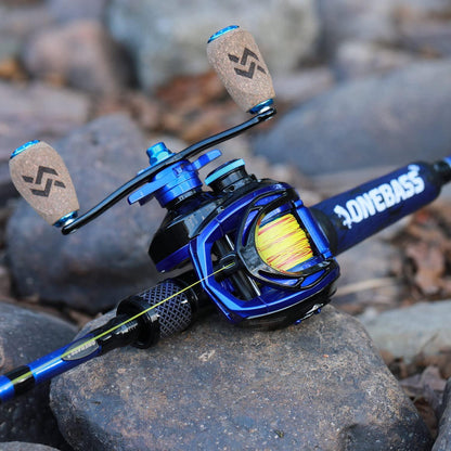 Sougayilang CB200 Baitcast 7.3:1 Angelrolle mit Magnetbremse