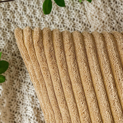 Kissenbezüge Kordsamt 50x50 cm 2er Set Taupe