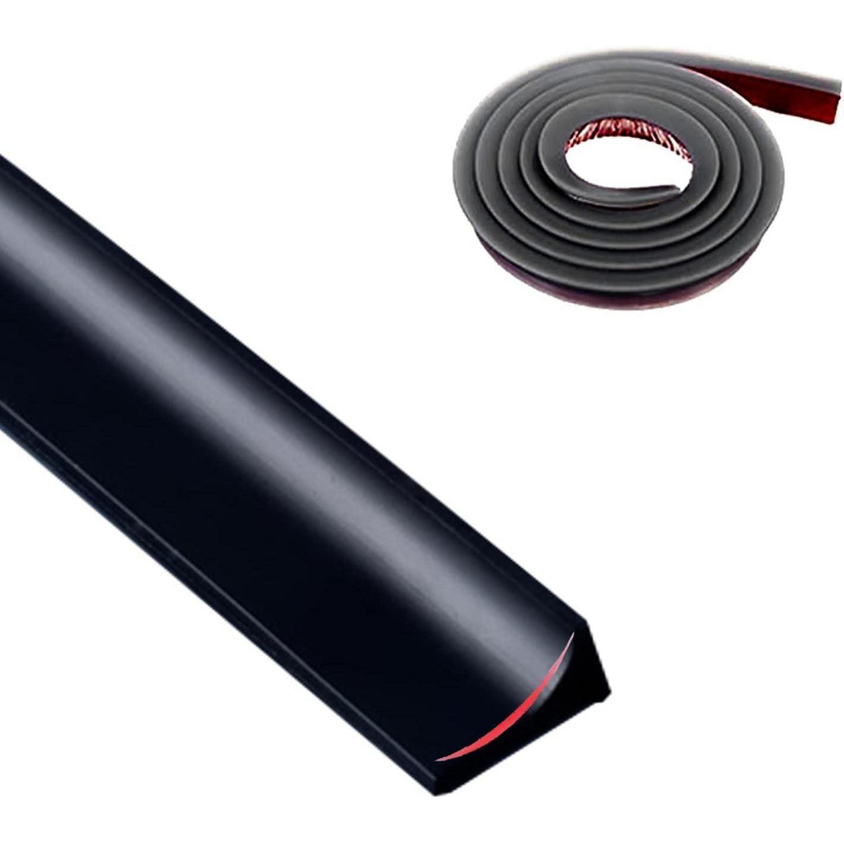 Schwallschutzleiste Dusche 6m Selbstklebend Schwarz