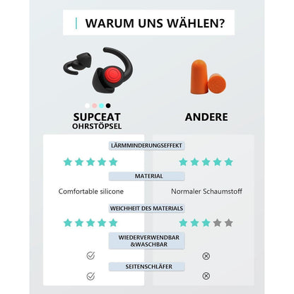 Schlaf-Ohrstöpsel Silikon - Geräuschreduzierung S/L