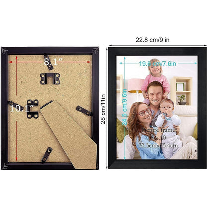 Bilderrahmen Set 20x25 cm 12er Collage Beige Holzmaserung
