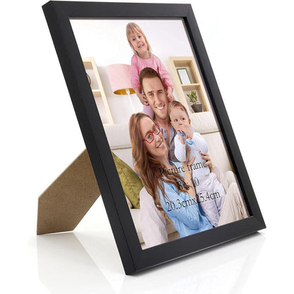 Bilderrahmen Set 20x25 cm 12er Collage Beige Holzmaserung