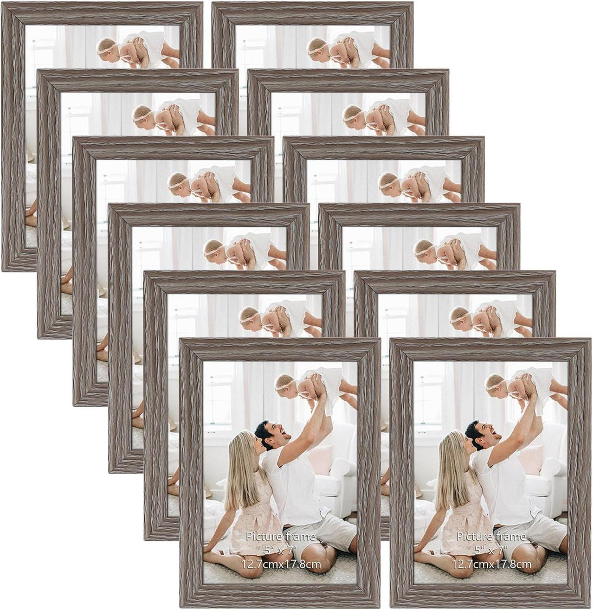 Bilderrahmen Set 12er Packung 13x18cm Grau Galerierahmen