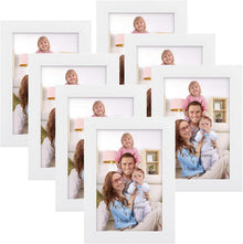 Bilderrahmen 7er Set 10x15cm Moderne Weiß Fotorahmen Set