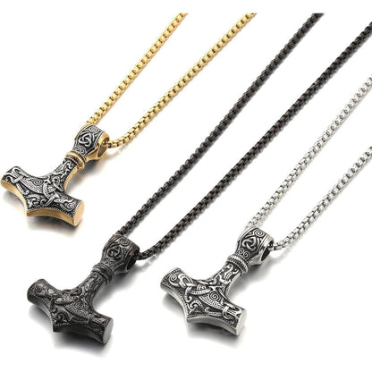 Wikinger Thors Hammer Halskette Edelstahl Nordische