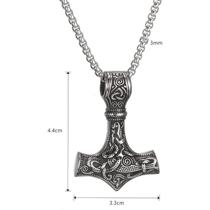 Wikinger Thors Hammer Halskette Edelstahl Nordische