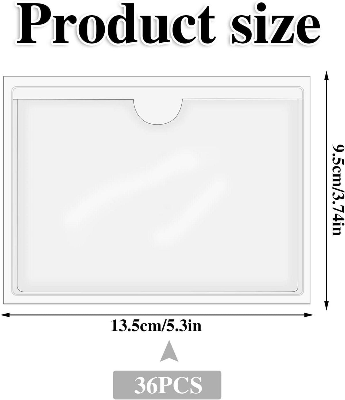36er Set Selbstklebende Etikettenhalter 13.5 x 9.5 cm