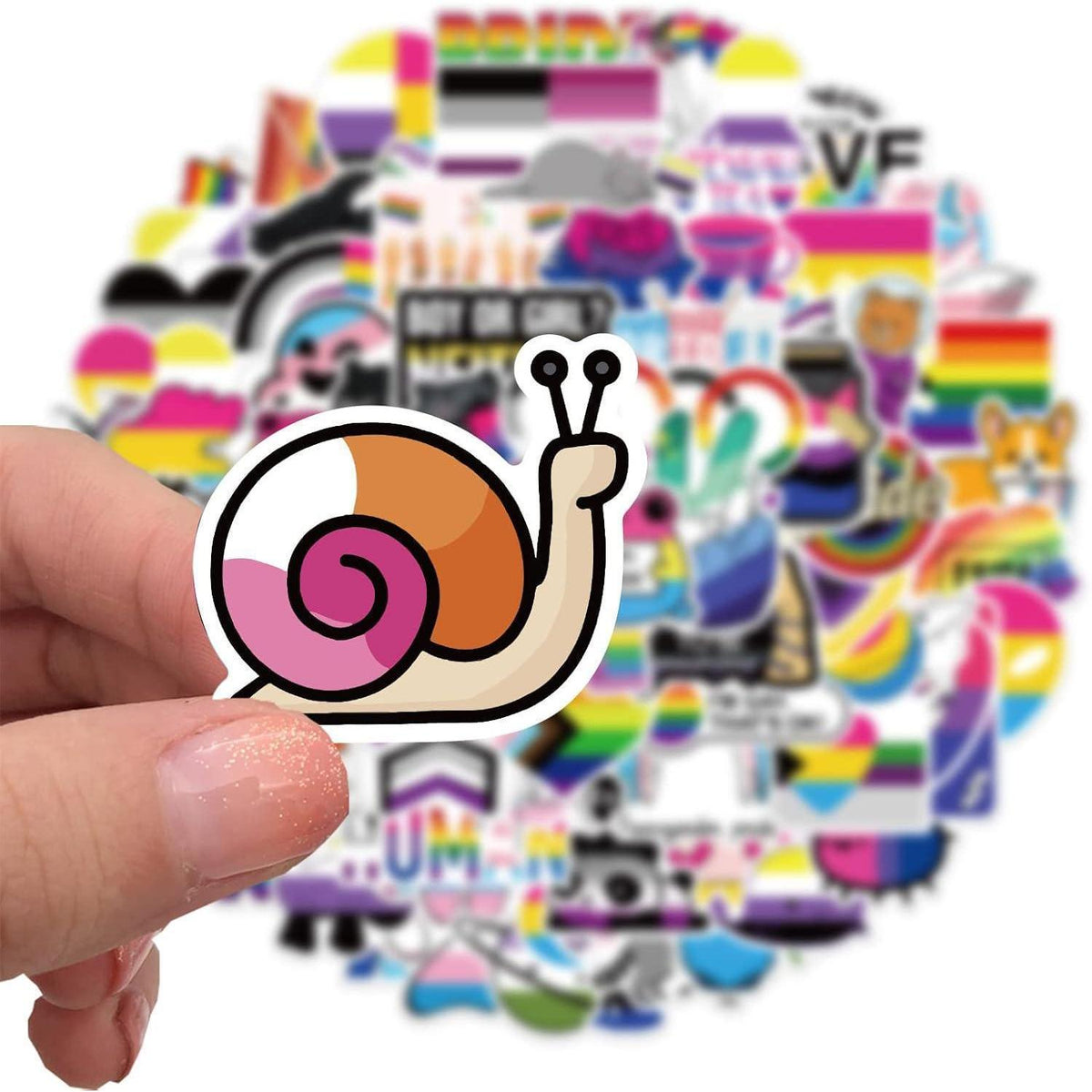 100 Gay Pride Aufkleber Set – Regenbogen Sticker für Laptop & Co.