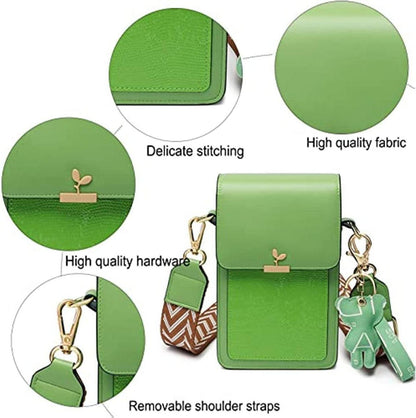 Handy Umhängetasche Damen Mini Bag PU Leder Schultertasche Brieftasche