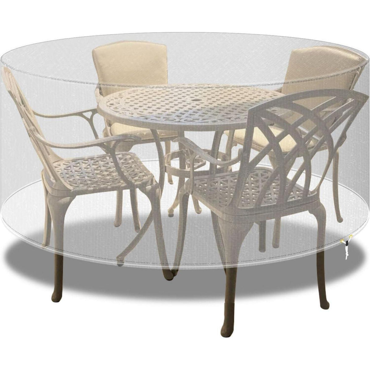 Runde Terrassenmöbelabdeckung wasserdicht & winddicht 130x71cm