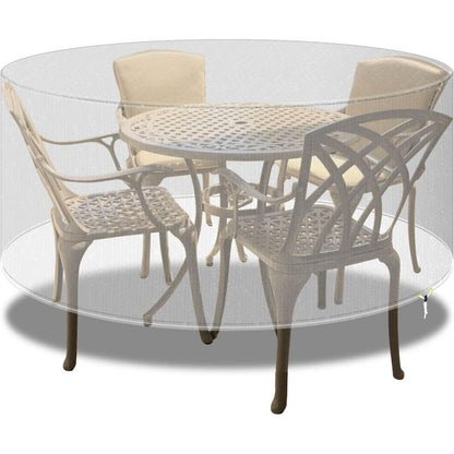 Runde Gartenmöbelabdeckung wasserdicht 250x90cm transparent