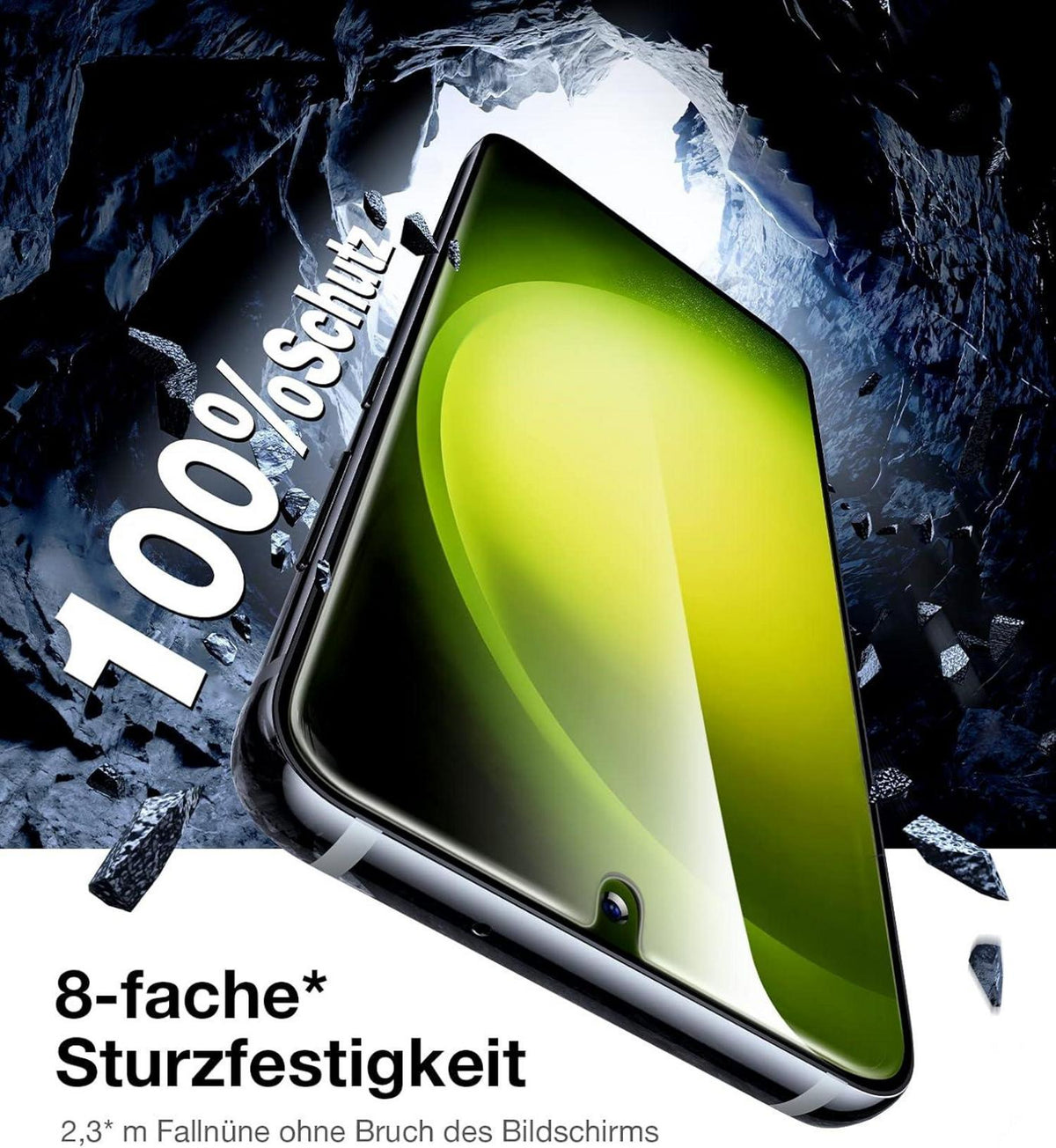 TORRAS Galaxy S23 5G Nanoglas Schutzfolie [Unzerbrechlich 9H] 2 Stücke
