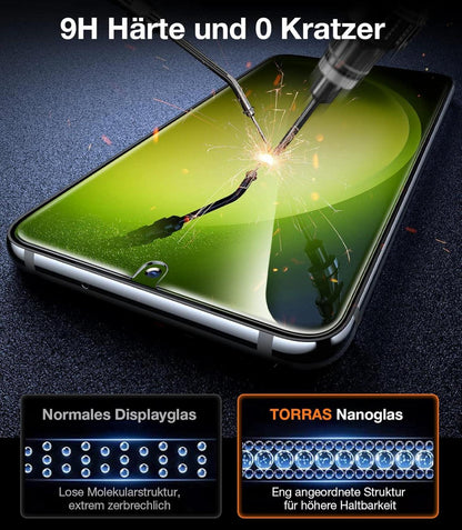 TORRAS [2023 Neu] Nanoglas Samsung Galaxy S23 5G Schutzfolie 9H