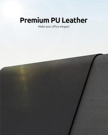 Premium XXL Leder Mousepad 80x40cm Schwarz für Büro