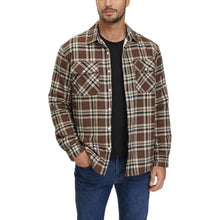 Herren Winterjacke Hemd Kariert Braun – Gefüttert & Warm