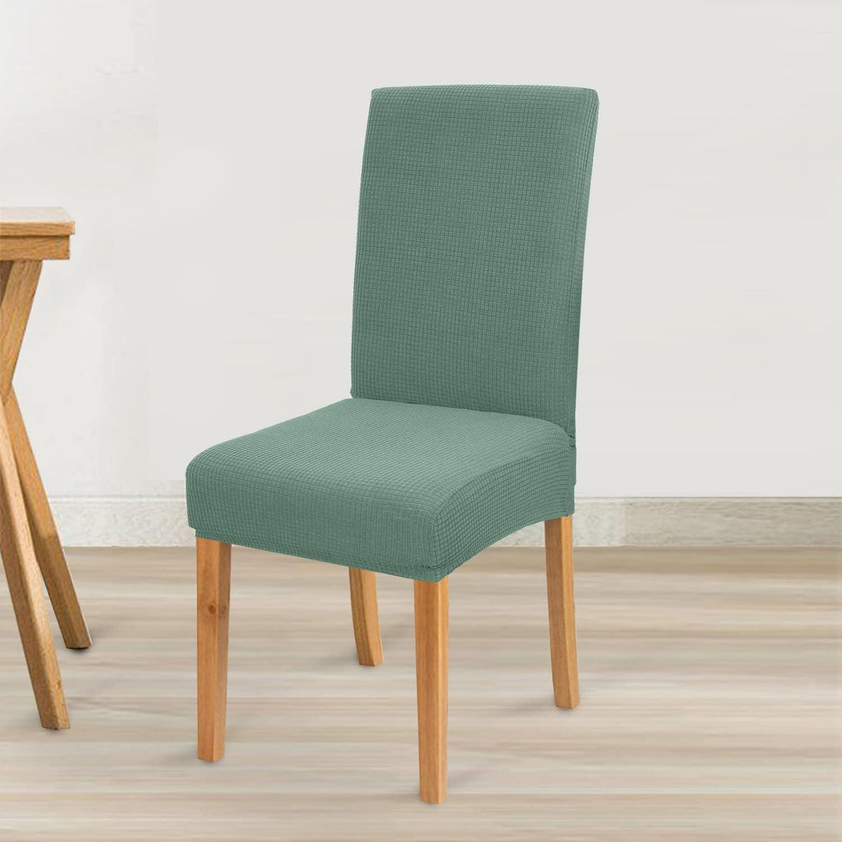 Wasserdichte Stuhlbezüge Set 4er Matcha Grün | Stretch Esszimmer Hussen