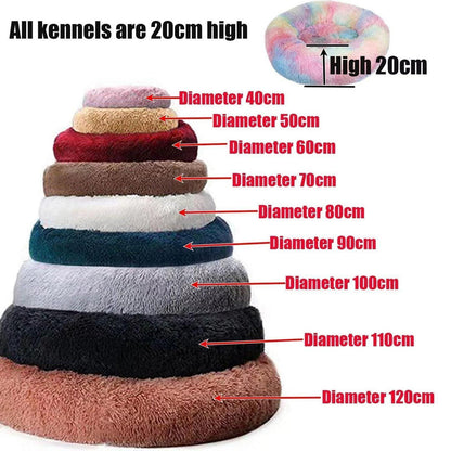 Rundes Hundebett Plüsch Donut – Grün, 120cm
