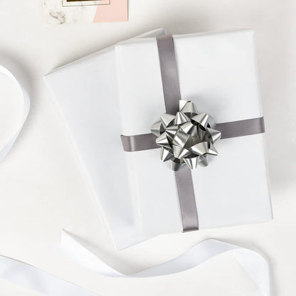 Geschenkpapier Weiß Glänzend Mini-Rolle 44,5cm x 10m